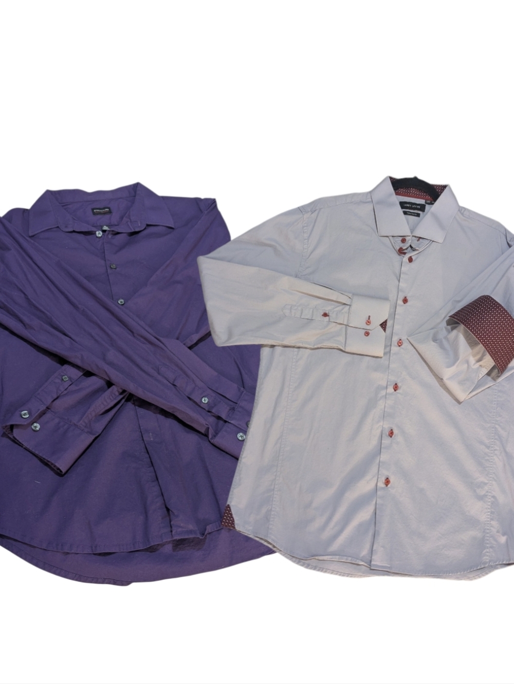 Bundle: 2 Men’s XL Dress Shirts | Structure & Larry Levine Modern Fit